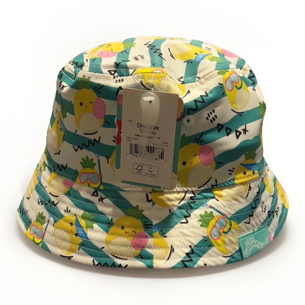 Squishmallows Pineapple Maui Bucket Hat One Size Fits Most Adult Teen New W Tags
